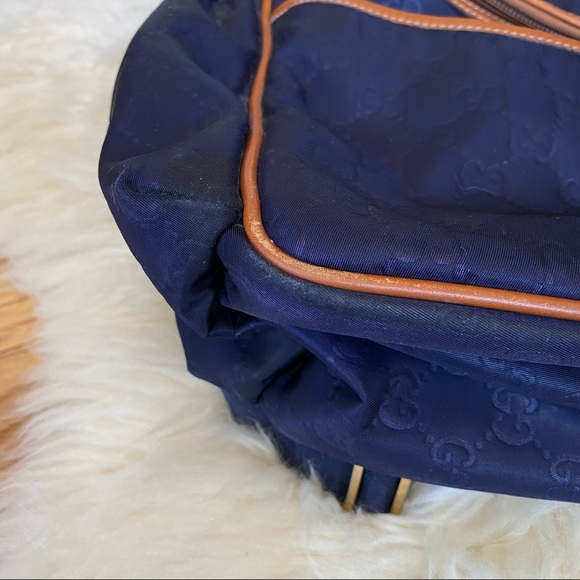 Gucci Guccissma Nylon Diaper Bag Navy Sheen Monogram - Picture 11 of 14